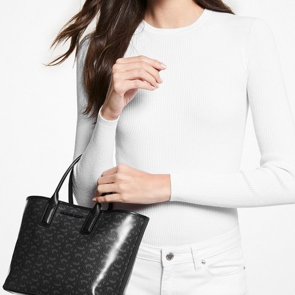 MICHAEL MICHAEL KORS - Jodie Small Logo Jacquard Tote Bag - Picture 3 of 3